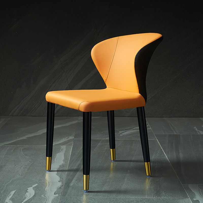 Wingback Side Chair Upholstered Armless Dining Chairs for Dining Room