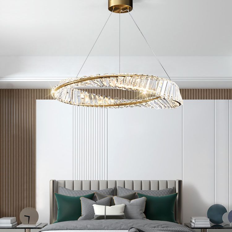 Semplicità ultra-moderna a led orbicolare lampada lampada a sospensione in cristallo a sospensione