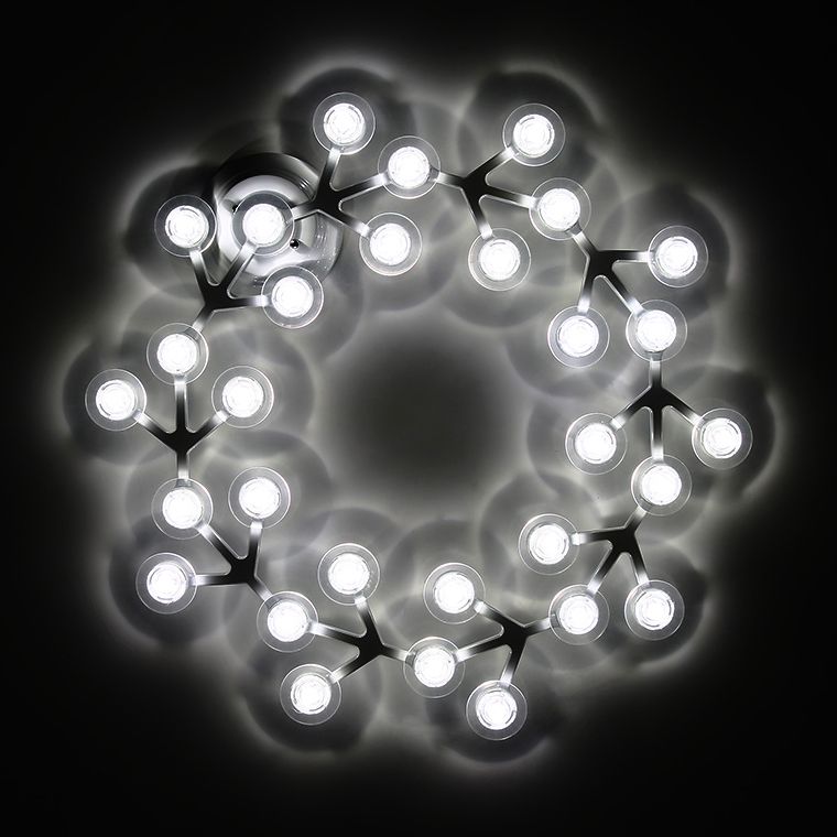 LED 7/9/10 Lights Kitchen Flushmount Light with Round Acrylic Shade White Flush Ceiling Light in Warm/White Light