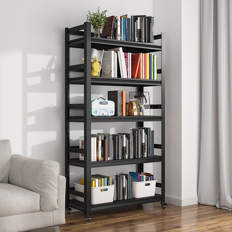 Open Standard Bookshelf Modern Minimalist Metal Rectangular Bookcase