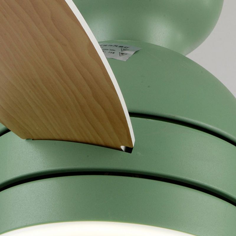 Metal Ceiling Fan Lighting Modern Style 1 Light Ceiling Fan Lamp for Bedroom