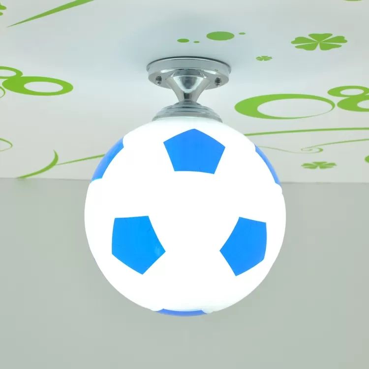 Lámpara de acrílico del soporte del techo del estilo del deporte de la cabeza del accesorio de techo del dormitorio de los muchachos de la forma del fútbol