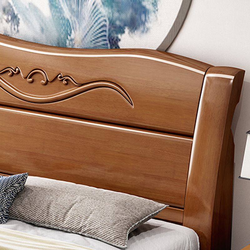 Traditional Solid Wood Mattress Included Rectangular Panel Standard Bed