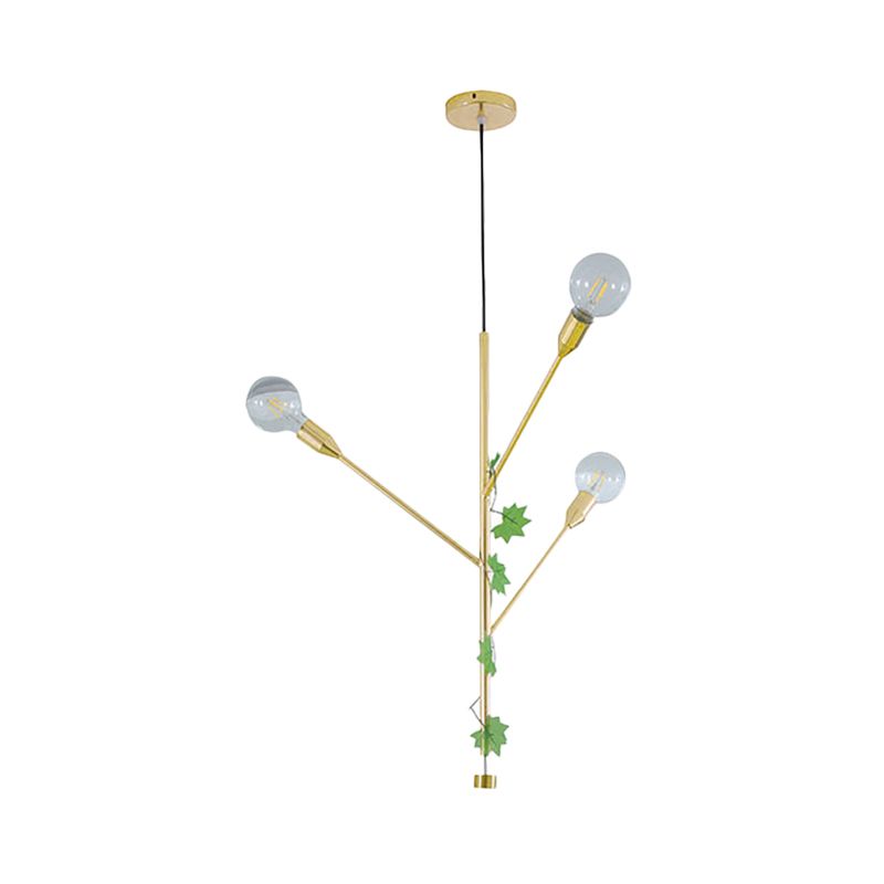 Lámpara de colgante de rama Metal moderno 3/6 luces de oro/rosa Gold Grupante para comedor para comedor