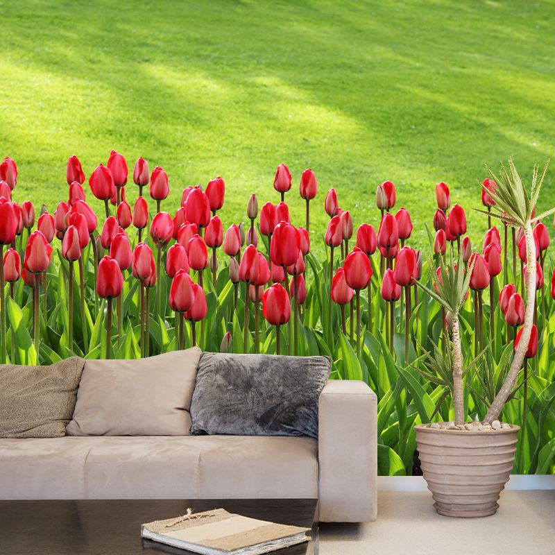 Photography Flower Field Mural Mildew Resistant Wallpaper Living Room Wall Mural