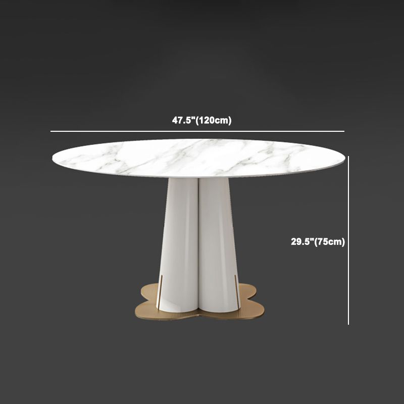 Modern Style Sintered Stone Dining Set Round 1/3/4/5/7 Pieces Dining Set for Home Use