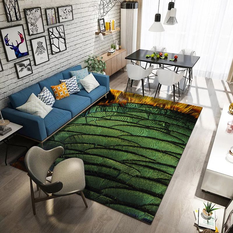 Moderner Wohnzimmer Teppich Multi -Farbe Tier Pelz Druck Teppich Polyster Easy Care Machine Waschbare Teppich