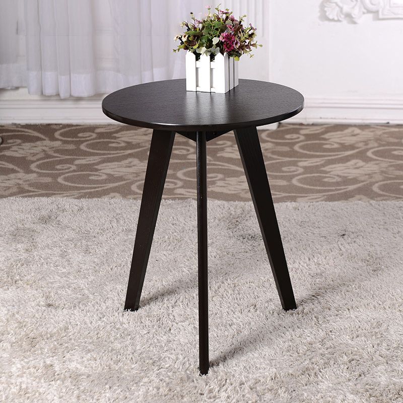 3 Legs Natural / White / Black Wooden Round Top Coffee Table