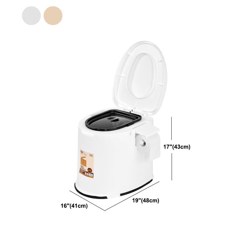 Contemporary Plastic Toilet Floor Mounted Toilet Bowl with Seat for Bathroom