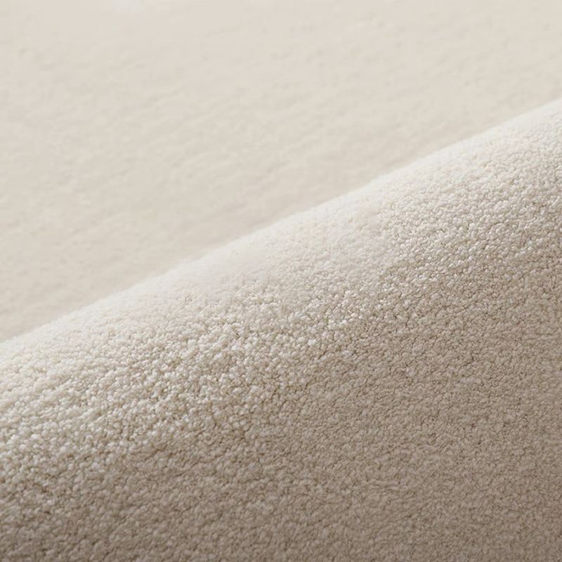Beige Rug Polyester Area Carpet Anti-Slip Easy Care Rug for Living Room