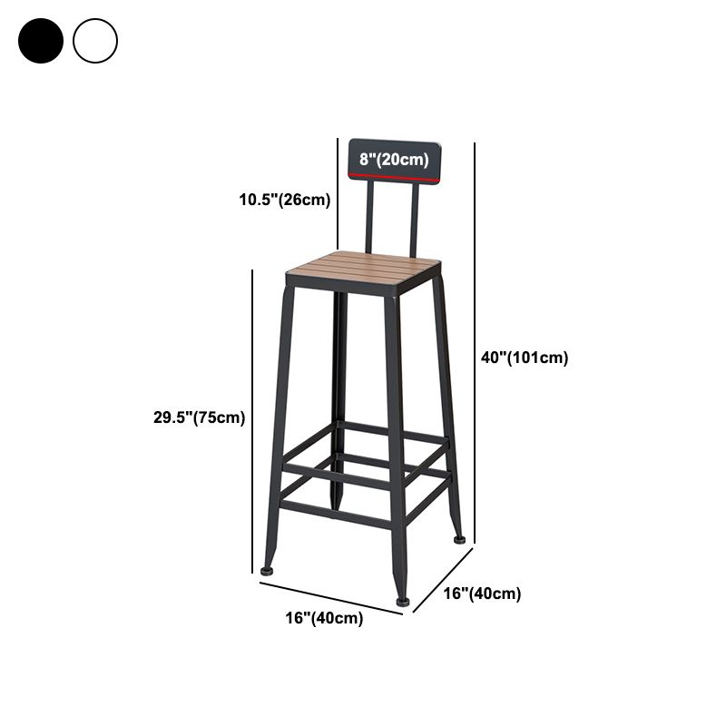 Industrial Bar Set 1/2/5 Pcs Wood Counter Height Table with Metal Barstool