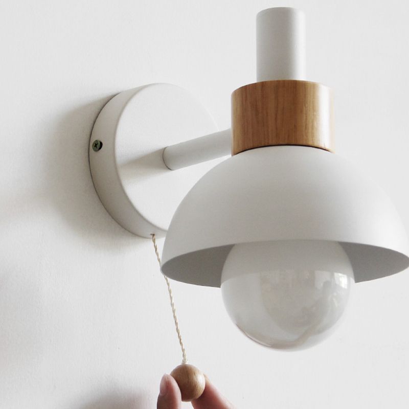 Metal Dome Shape Wall Sconce Modern Style 1 Light Wall Light Fixture