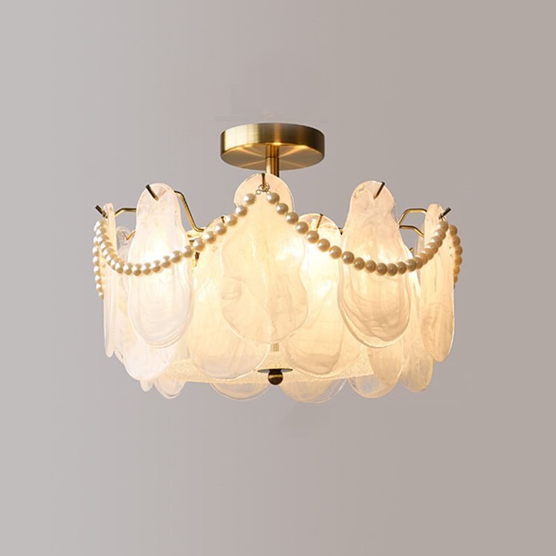 Contemporary Ceiling Lamp Creative Glass Flush Mount Light Fixture