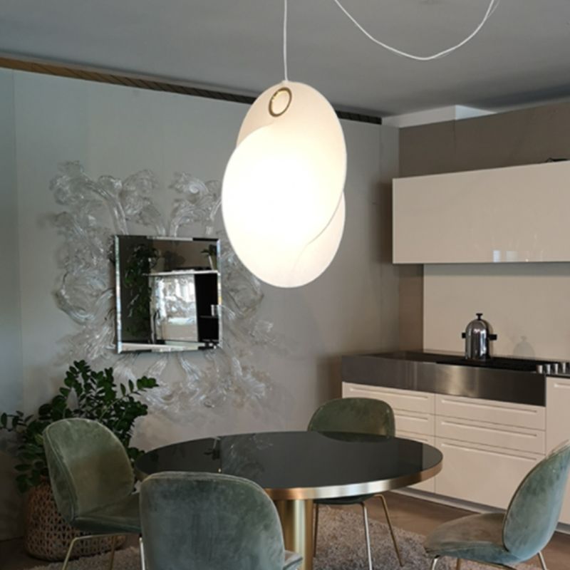 Style moderne suspendu éclairage en soie