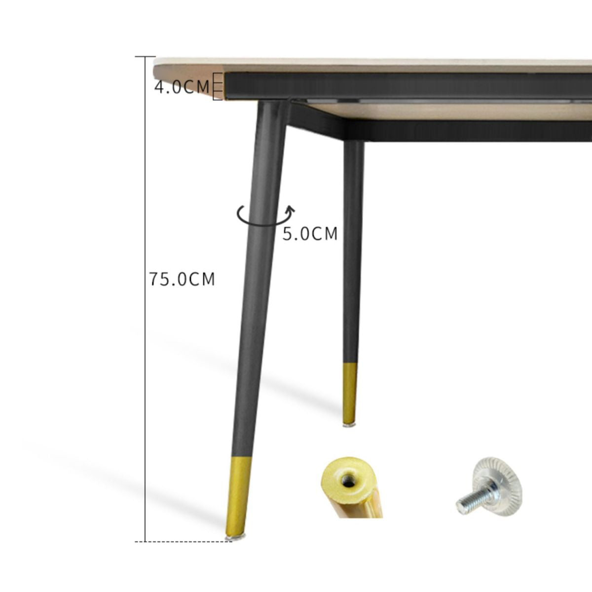 Simplicity Style 4 Legs Dining Site Table Stone Dining Room Furniture for Home Use
