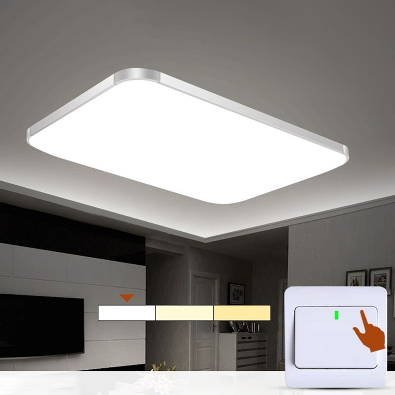 Luminaire encastré rectangulaire en aluminium, éclairage encastré LED minimaliste