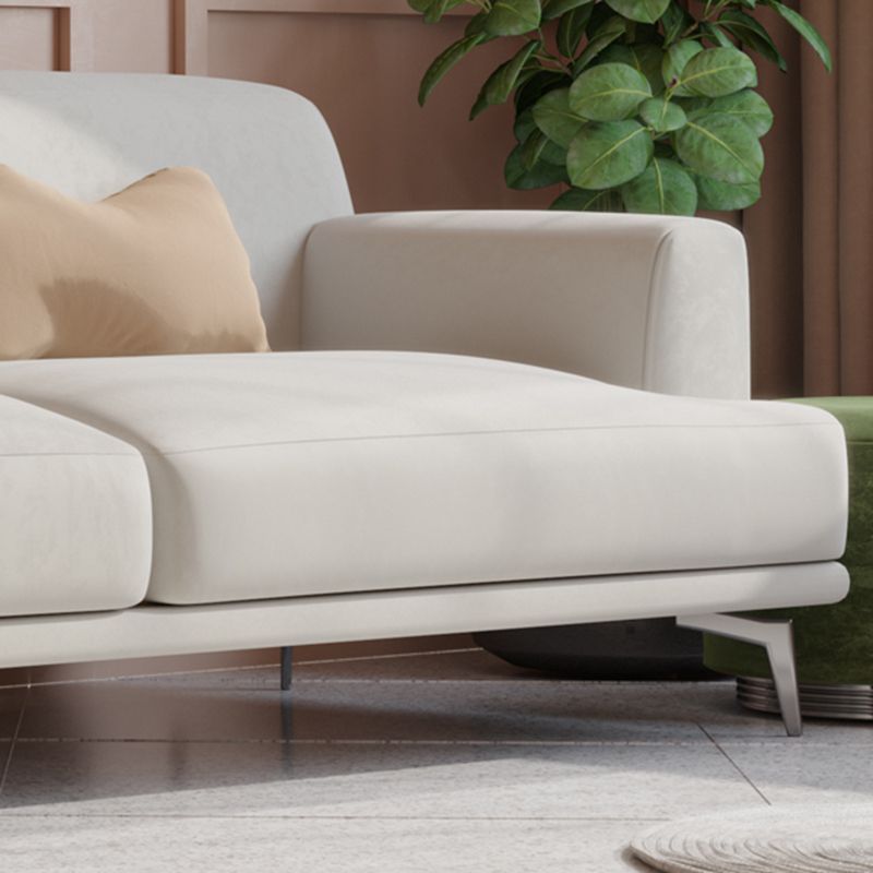 Velvet Tight Back Sofa with Recessed Arm for Living Room 31.5" High