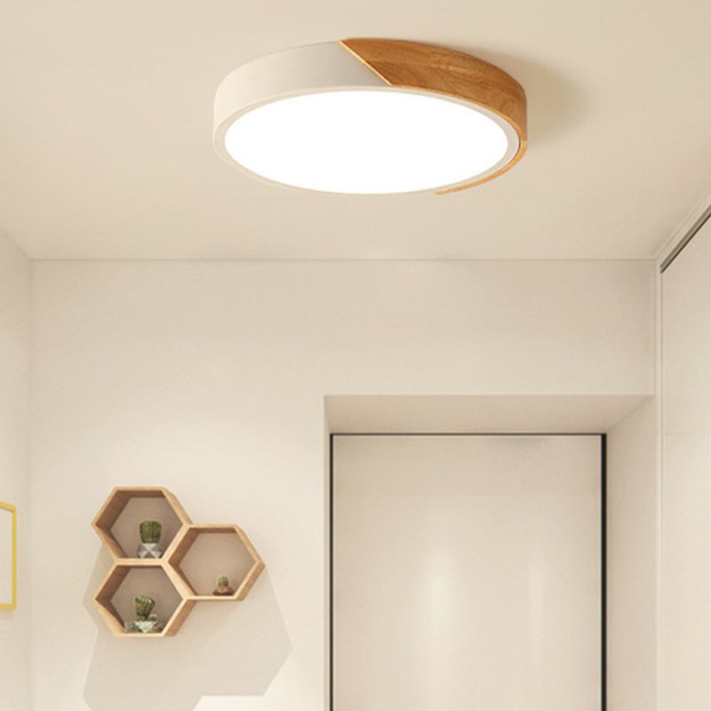 Deckenleuchte in geometrischer Form, modernes Makronen-Eisen, 1-flammig, Unterputzmontage für Schlafzimmer, Arbeitszimmer