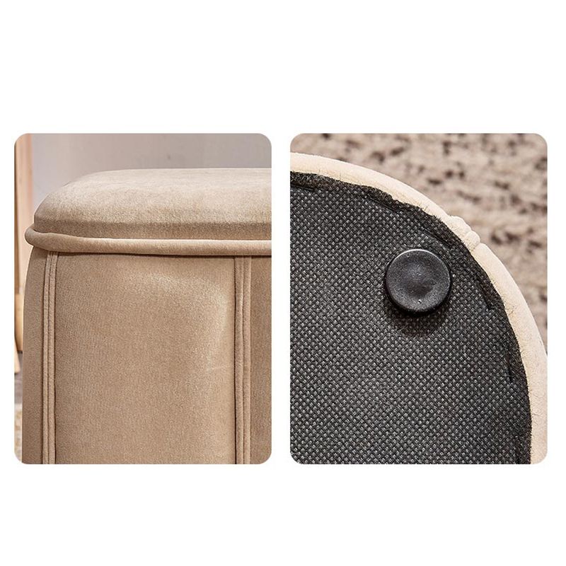 Fade Resistant Cube Ottoman Tufted Velvet Square Solid Color Modern Indoor Ottoman