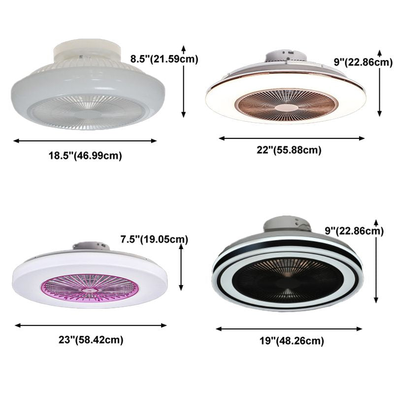 Plafonnage simple de plafond moderne Forme de lampe à lampe à LED Van de ventilateur de plafond pour le salon