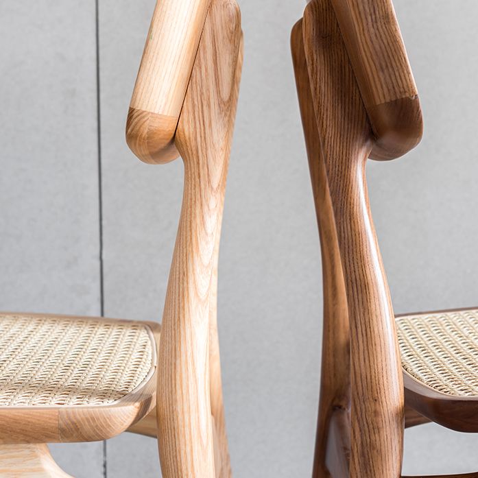 Solid Wood Side Chair Glam Style Indoor Dining Chair (Set of 2)