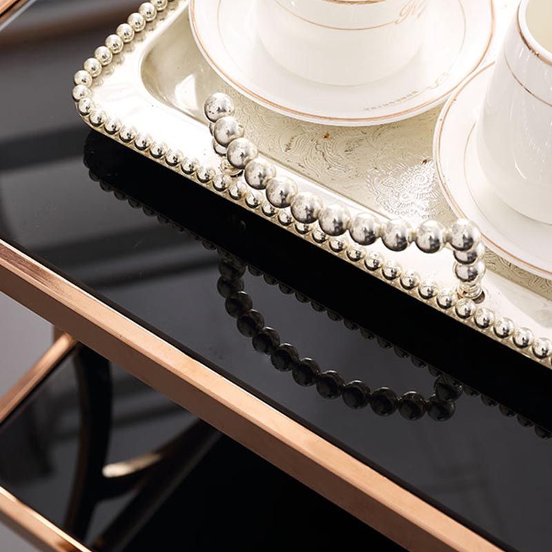 33.07" High Modern Prep Table Rolling Metal Prep Table for Home