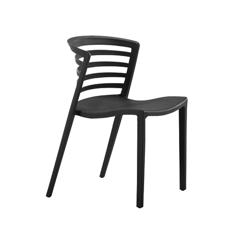 Contemporary Style Armless Chair Plastic Side Chair for Dining Room