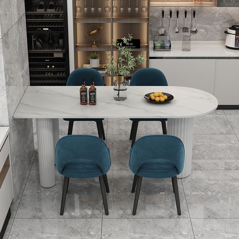 Stone and Wood Dining Room Collection Home Kitchen Dinner Modern Dining Table