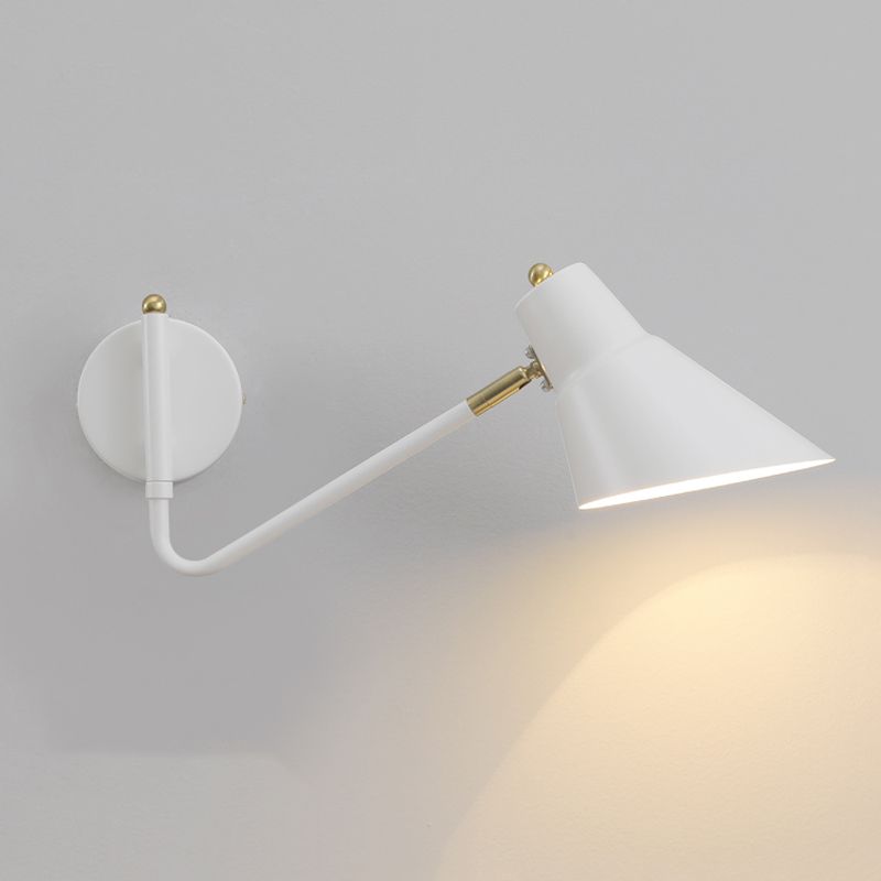 Modern Wall Sconce Geometric Shape Wall Light with Metal Shade for Bedroom