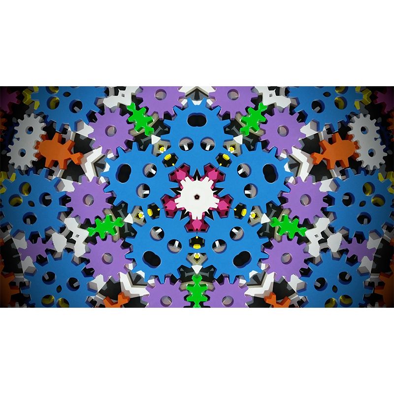 Industrial Gear Wall Mural Wallpaper Mildew Resistant Wall Covering for Decoration