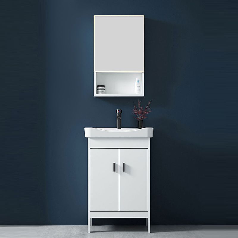 Modern Sink Vanity Wood with Mirror Faucet and Standalone Cabinet Sink Floor Cabinet