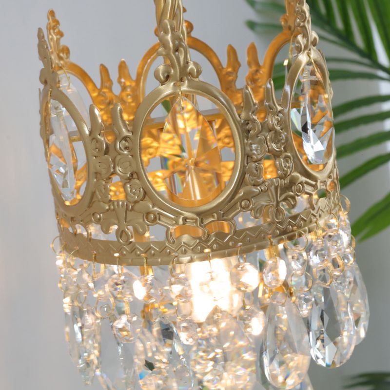 Nordic Style Wall Mount Light Cylinder Shape Crystal Wall Lamp for Bedroom