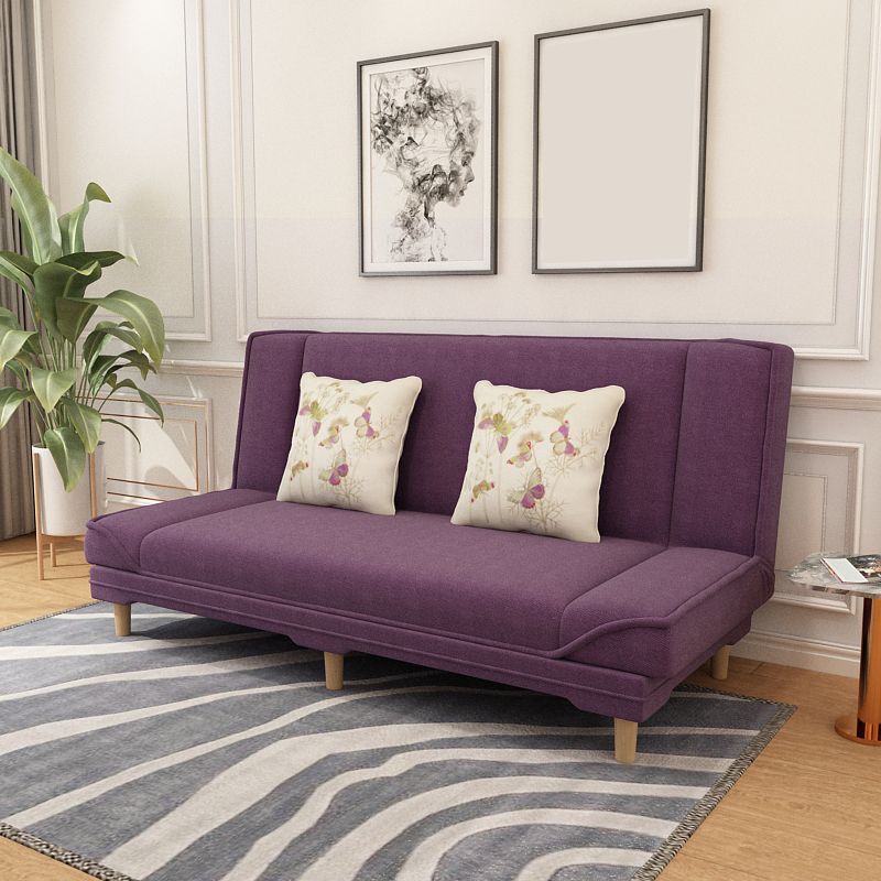 31.5 " H Contemporary Linen Armless Convertible Sleeper Sofa