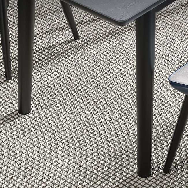 Modern Collapsible Sintered Stone Dining Room Table with 4 Metal Legs for Kitchen Dining Set