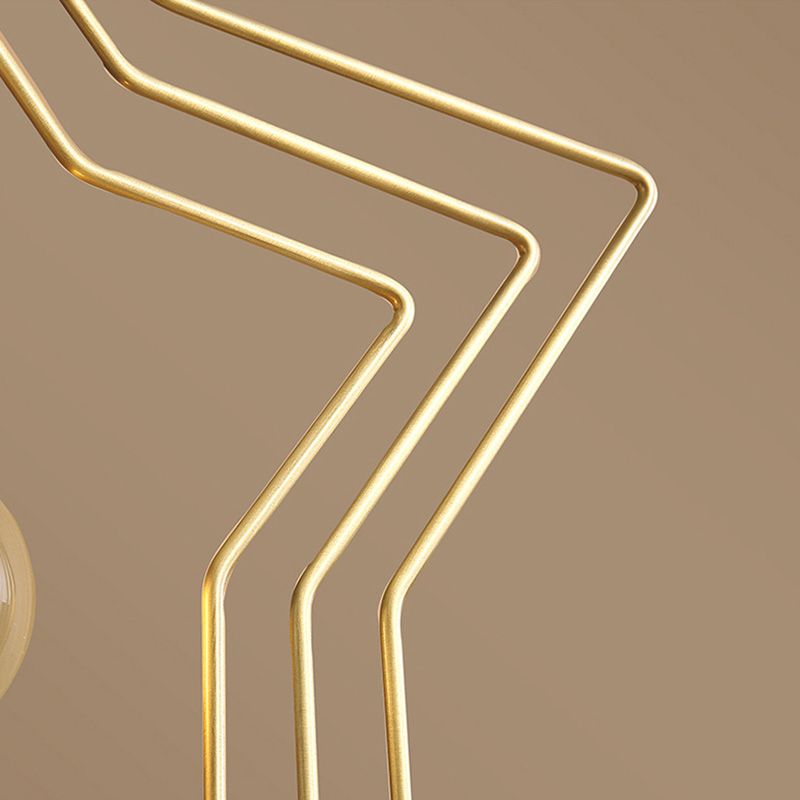 Pendre de style postmoderne en métal Forme d'étoile étoile Lumière pour café