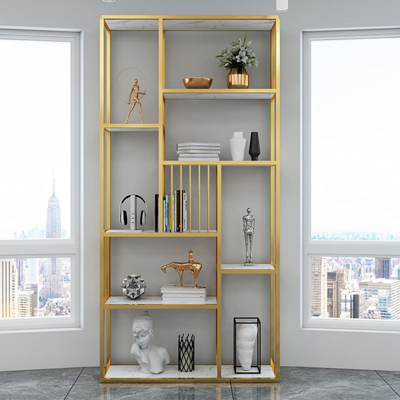 Open Metal and Wood Book Shelf Etagere Shelf Bookcase for Office