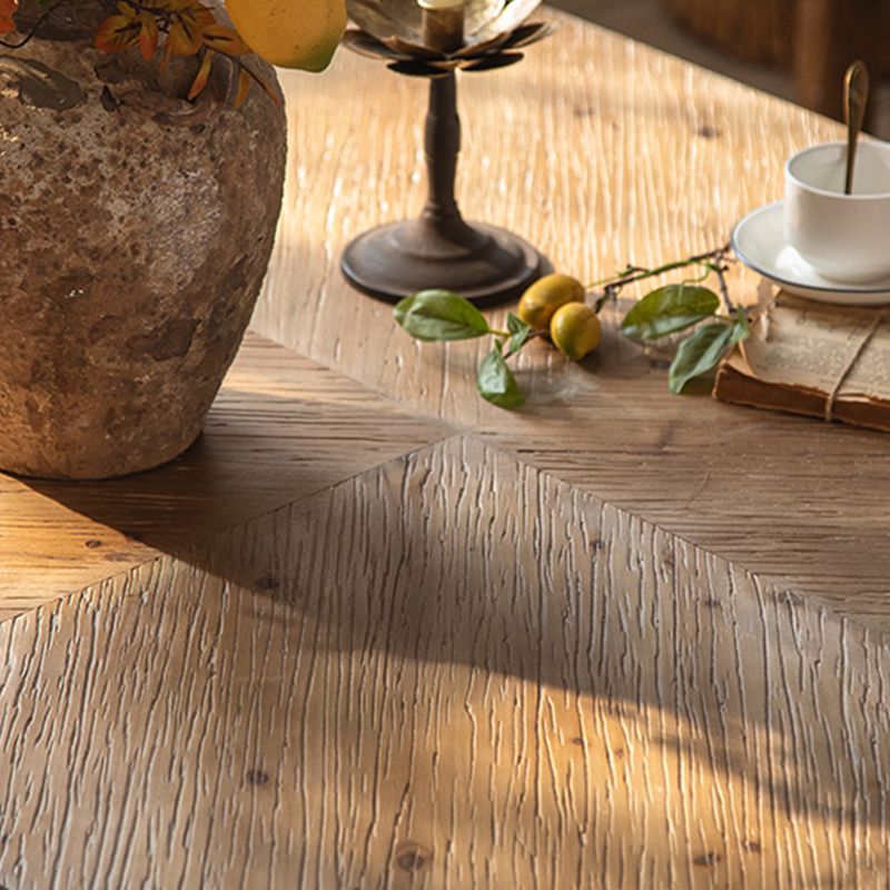 Rustic Corner Table Solid Wood Brown Accent Side Table for Living Room