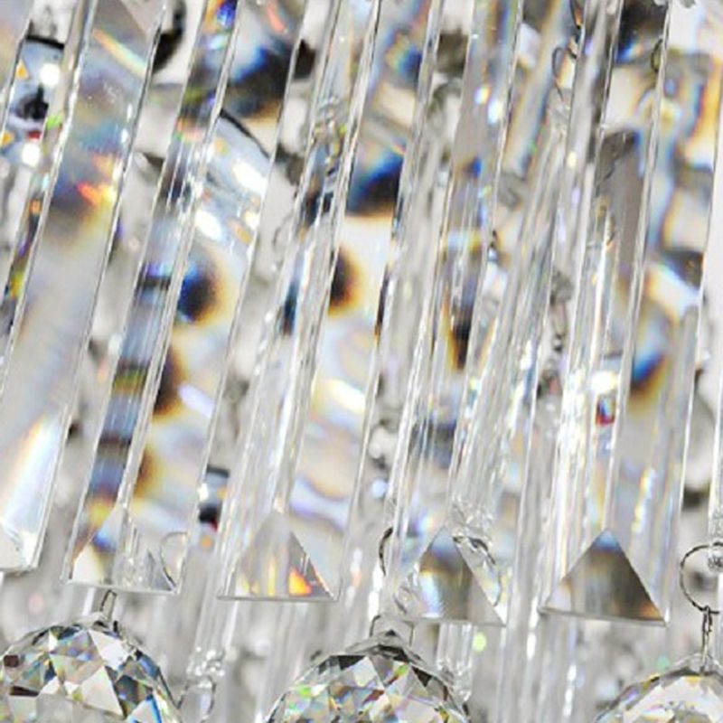 Modern Style Island Light Clear Crystal Chandelier Lamp for Living Room