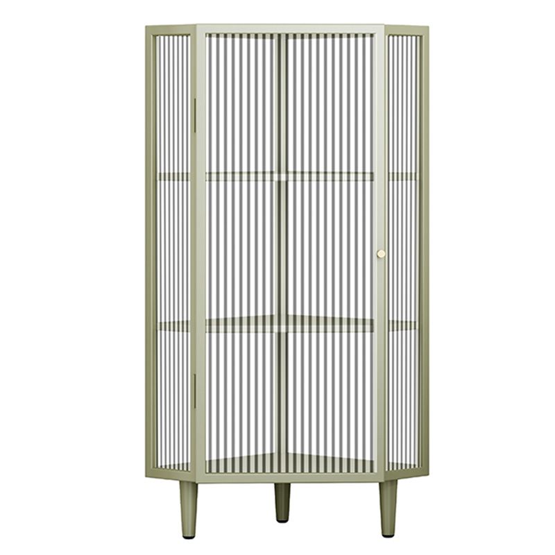 Contemporary Storage Sideboard Metal Dining Sideboard with Glass Door