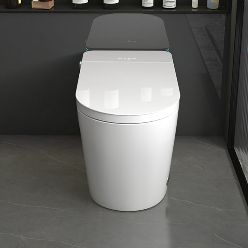 White Finish Floor Standing Bidet with Heated Seat and Foot Sensor