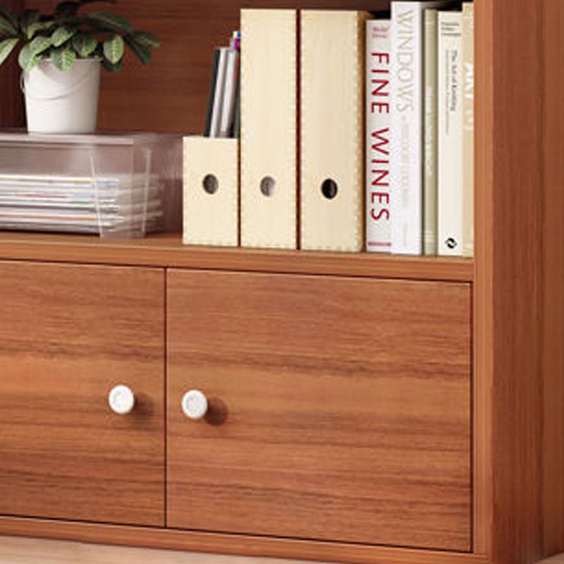 Manufactured Wood Standard Bookcase Contemporary Bookcase With Doors