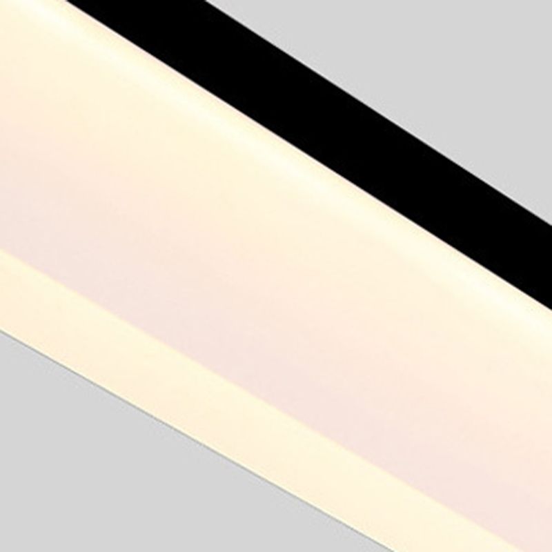 Modern Style Island Light White Acrylic Shade Hanging Lamp for Dining Room