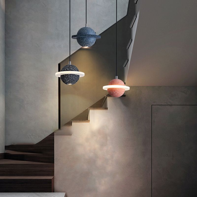 Modern Style Spherical Shape Pendant Lighting Stone Pendant Light for Bedroom