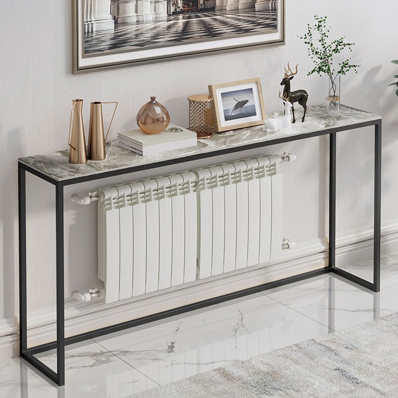 Modern Rectangle Console Sofa Table 33.46-inch Tall Accent Table with 1 Shelf