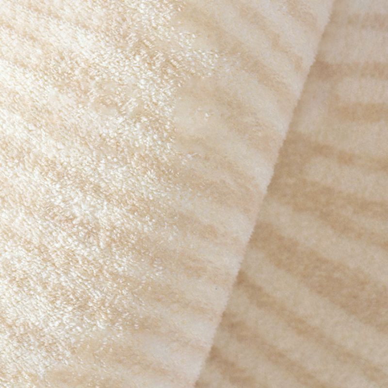 Light Brown Striped Rug Polyester Casual Rug Washable Rug for Living Room