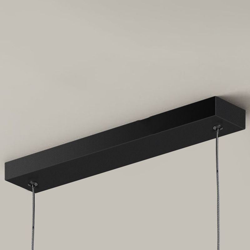 Modern 2-Light Black/Golden Ceiling Light Metal Kitchen Island Lighting for Dining Room