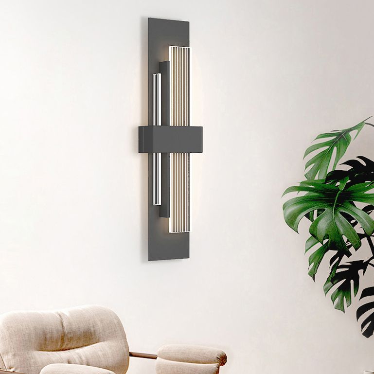 Luz de pared rectangular novedosa apliques modernas acrílico sala de estar LED luz montada de pared