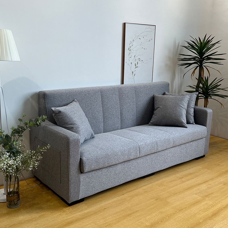 Living Room Contemporary Biscuit Back Square Arm Stationary Sofa