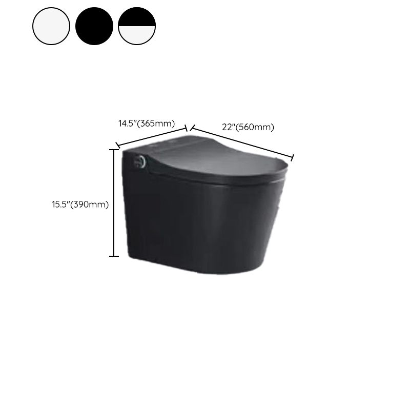 Elongated Wall Mounted Bidet Smart Bidet with Warm Air Dryer