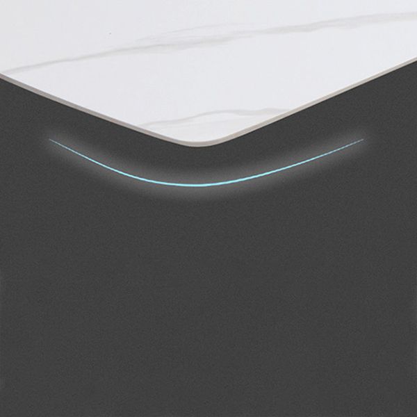 Glam Style Sintered Stone Dining Set Rectangle 1/4/5/6/7 Pieces Dining Set